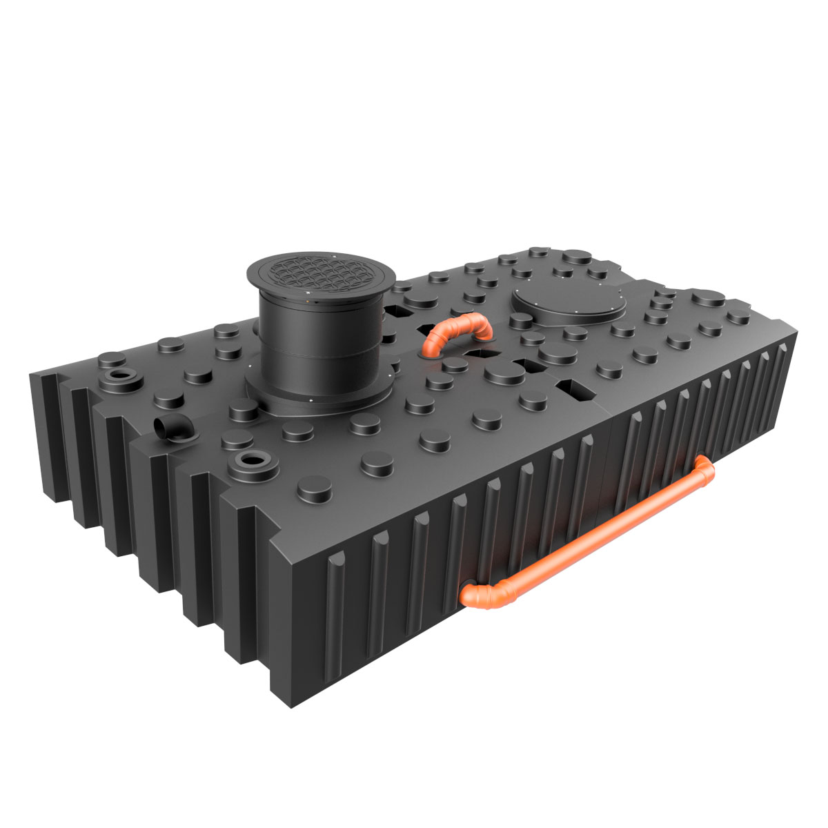 AQa.Line Flachtank 8000 L inkl. vormontierter Anschlüsse DN110