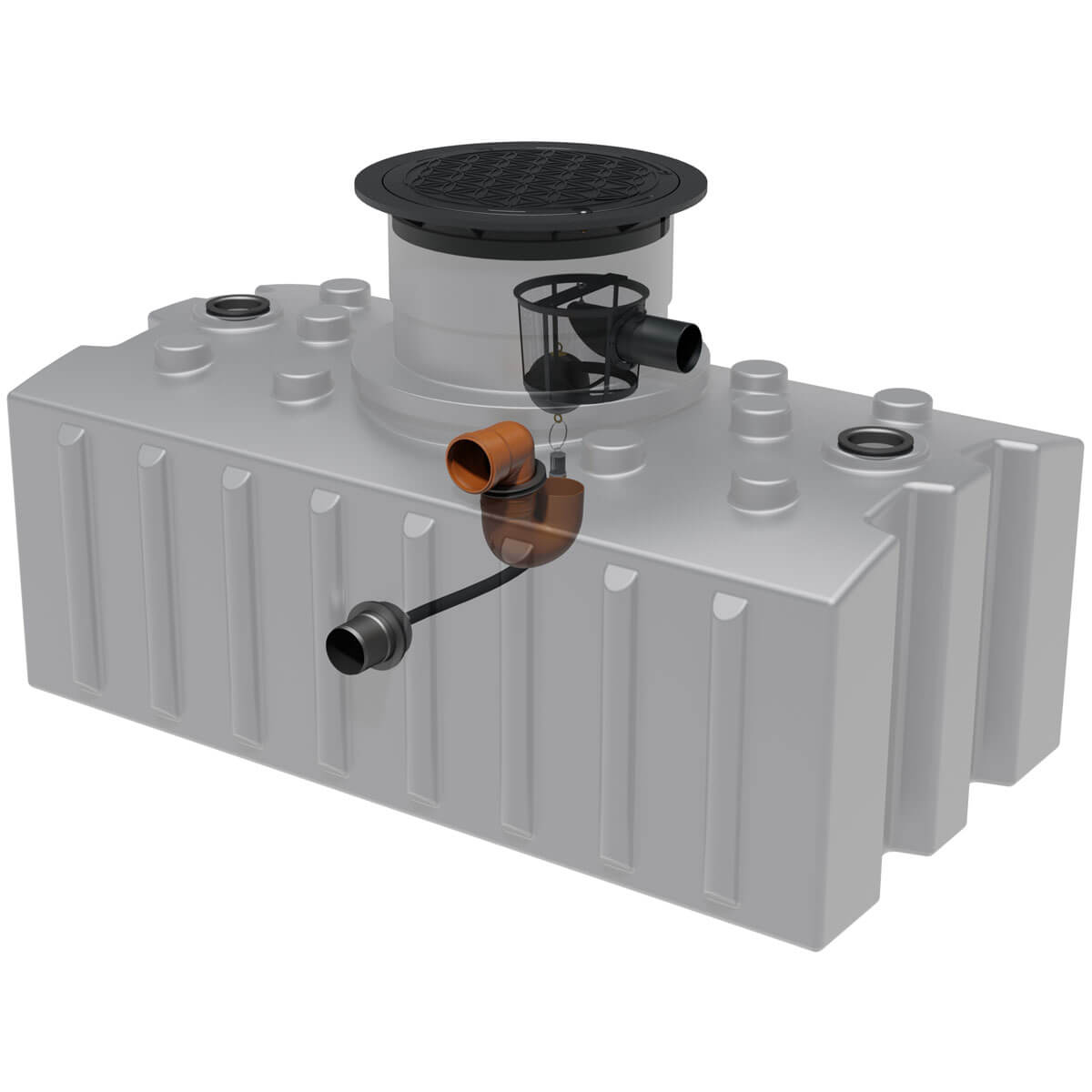 AQa.Line Retentionszisterne Flachtank 2000 L inkl. Abdeckung