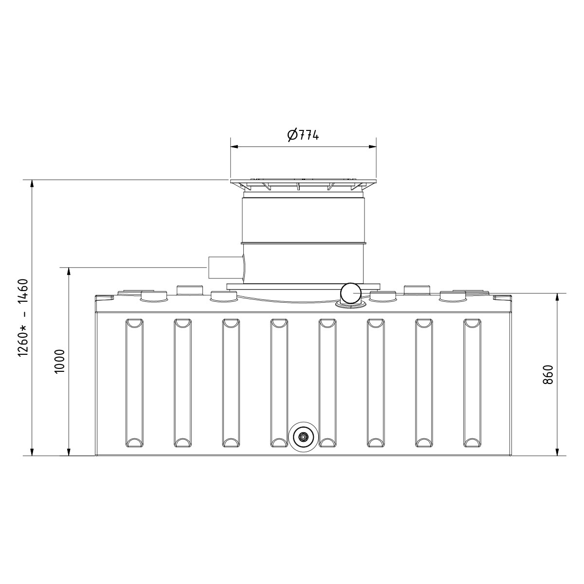 AQa-Line-Retentions-Flachtank-2000-L-100-GF-Dom-kurz-200-kg-FR-20-1211-seite