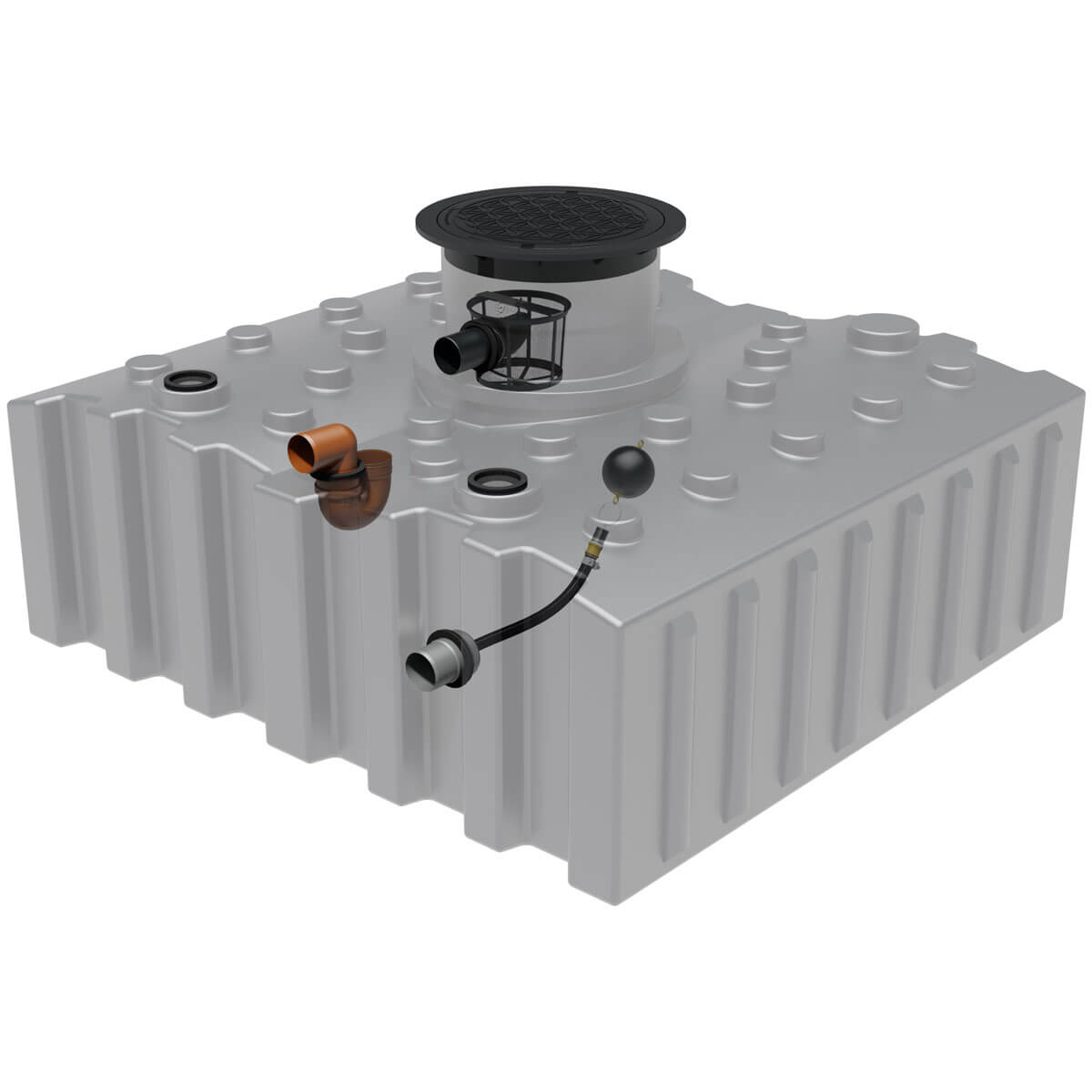 AQa.Line Retentionszisterne Flachtank 4000 L inkl. Abdeckung