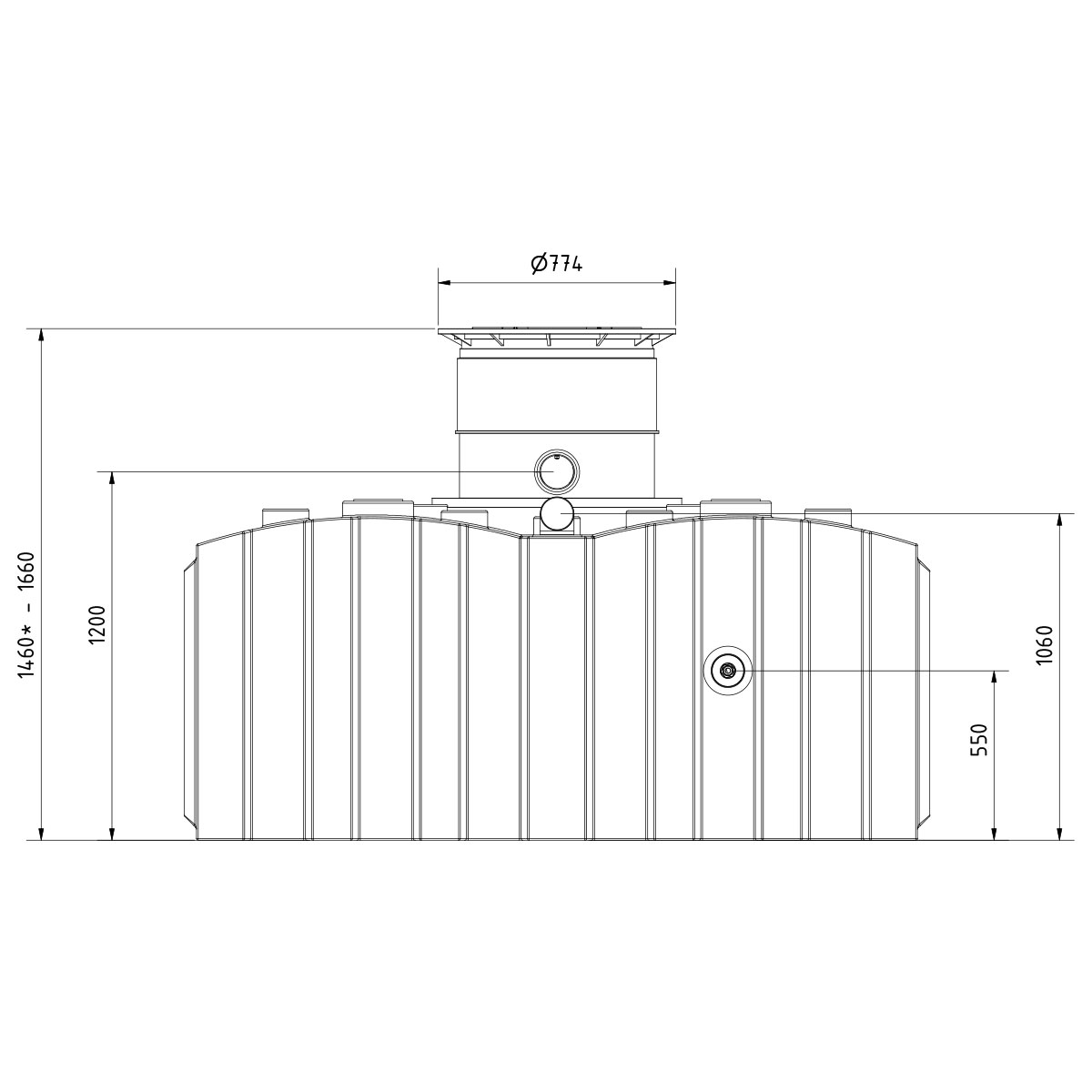 AQa.Line Retentionszisterne Flachtank 5000 L inkl. Abdeckung