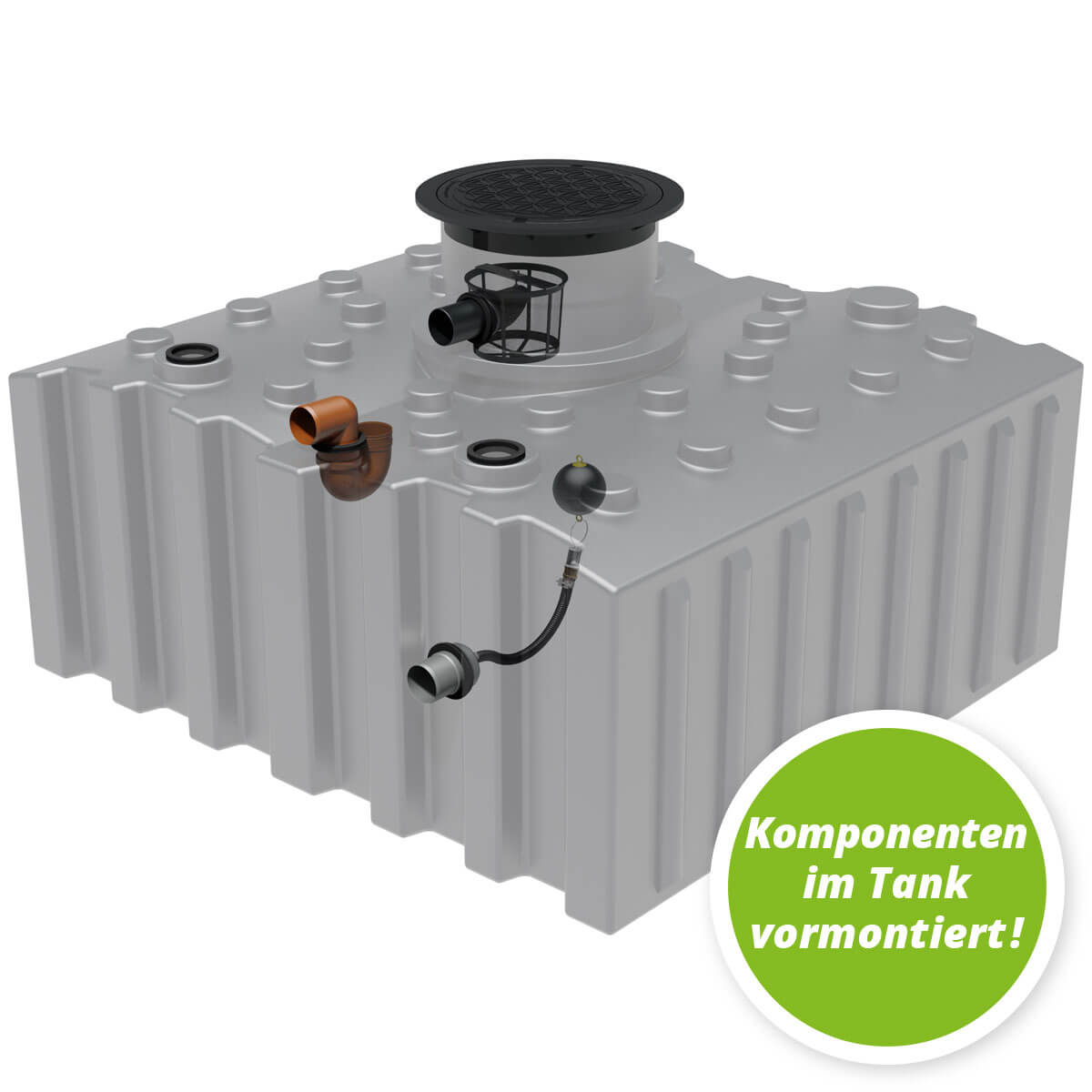 AQa.Line Retentionszisterne Flachtank 5000 L inkl. Abdeckung