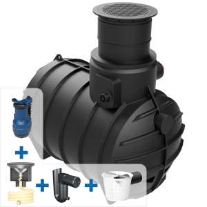 AQa.Line Gartenanlage 3400 Liter inklusive Abdeckung