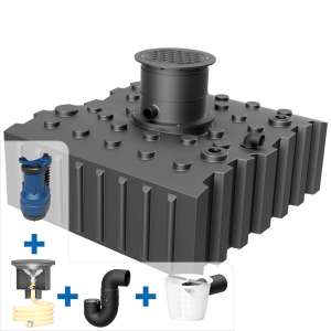 AQa.Line Gartenanlage 4000 Liter Flachtank inklusive Abdeckung